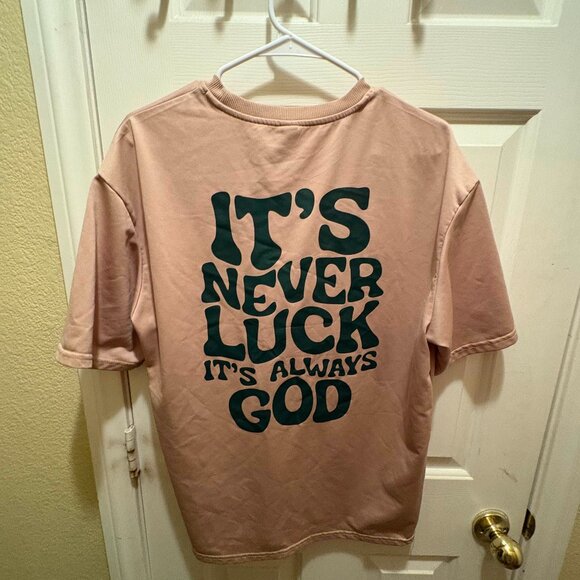 Beige Mens religious tee - Picture 2 of 2